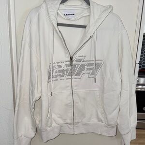 I.AM.GIA White Rhinestone Hoodie | L